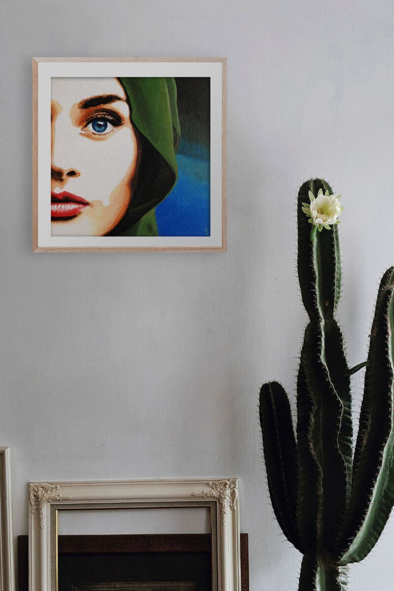 Tableau décoratif sur un fond de mur uni 